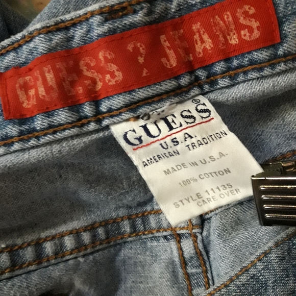 Guess Jeans Vintage Low Rise Bell Bottom Light Blue Denim Flared Leg VTG - Picture 3 of 15